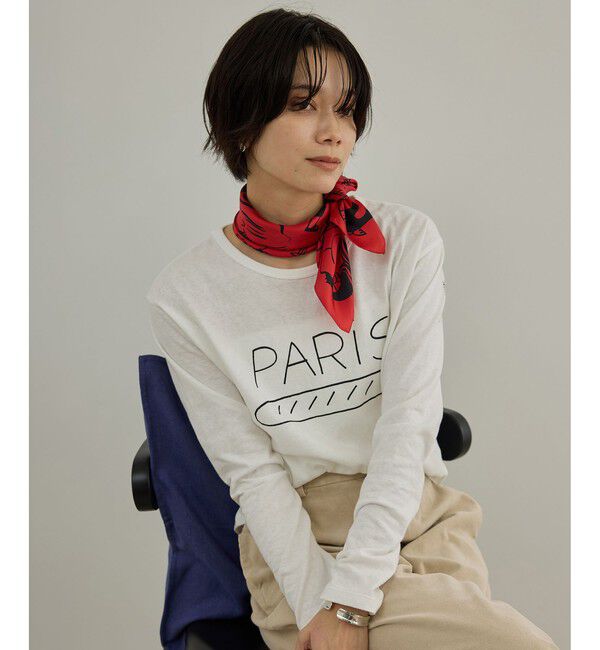 SALON adam et rope'「【Camille de Cussac for SALON】アートプリントロングスリーブTシャツ」|Tシャツ・カットソー|