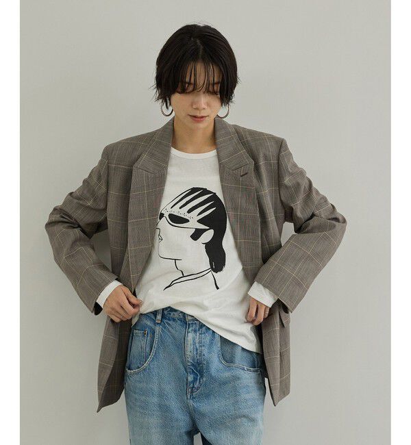 SALON adam et rope'「【Camille de Cussac for SALON】アートプリントロングスリーブTシャツ」|Tシャツ・カットソー|