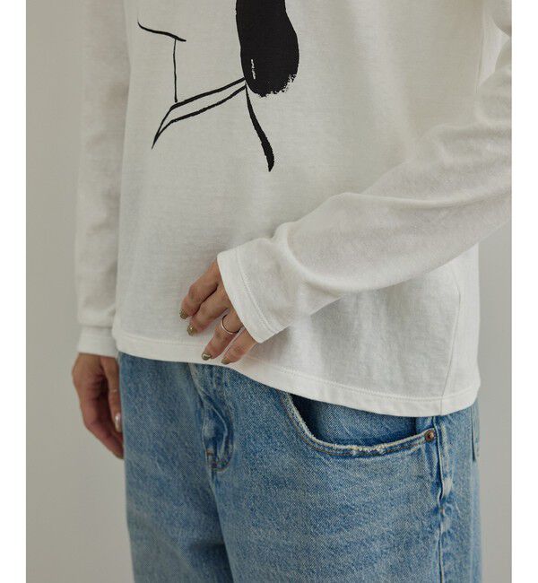 SALON adam et rope'「【Camille de Cussac for SALON】アートプリントロングスリーブTシャツ」|Tシャツ・カットソー|