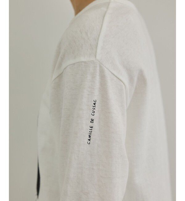 SALON adam et rope'「【Camille de Cussac for SALON】アートプリントロングスリーブTシャツ」|Tシャツ・カットソー|