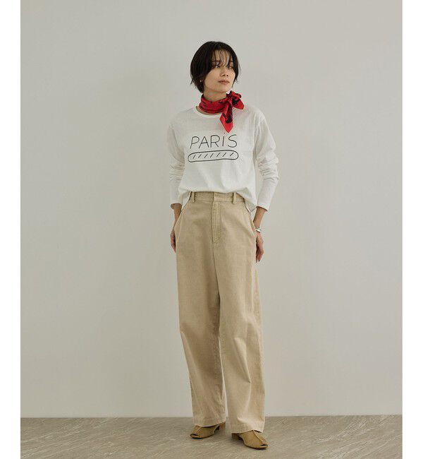 SALON adam et rope'「【Camille de Cussac for SALON】アートプリントロングスリーブTシャツ」|Tシャツ・カットソー|