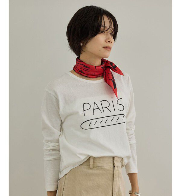 SALON adam et rope'「【Camille de Cussac for SALON】アートプリントロングスリーブTシャツ」|Tシャツ・カットソー|
