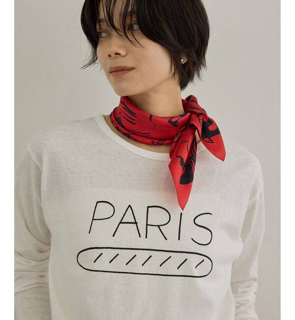 SALON adam et rope'「【Camille de Cussac for SALON】アートプリントロングスリーブTシャツ」|Tシャツ・カットソー|