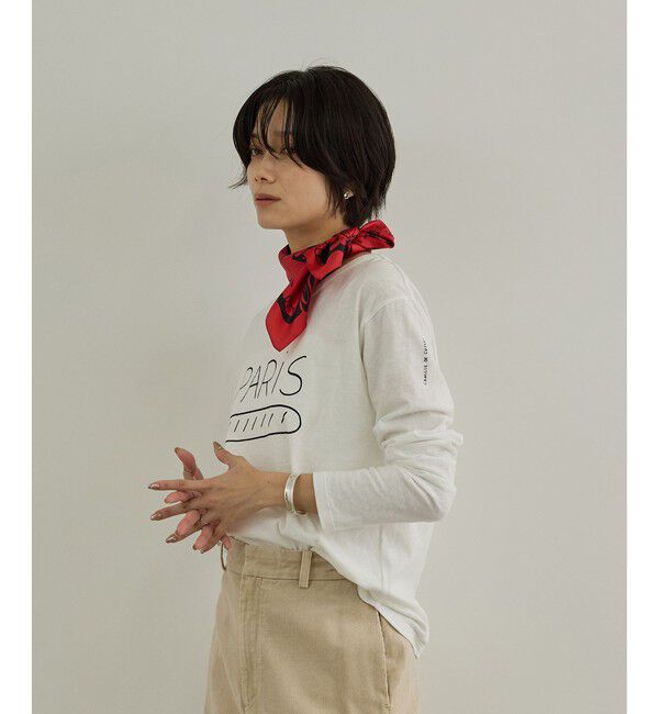 SALON adam et rope'「【Camille de Cussac for SALON】アートプリントロングスリーブTシャツ」|Tシャツ・カットソー|