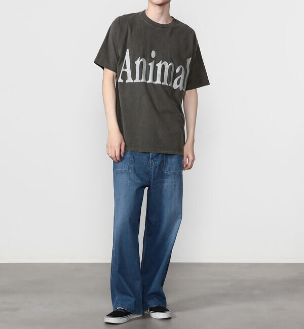  「STUDIO WEAREALLANIMALS | Animals Letter 半袖Tシャツ MEN」|Tシャツ・カットソー|