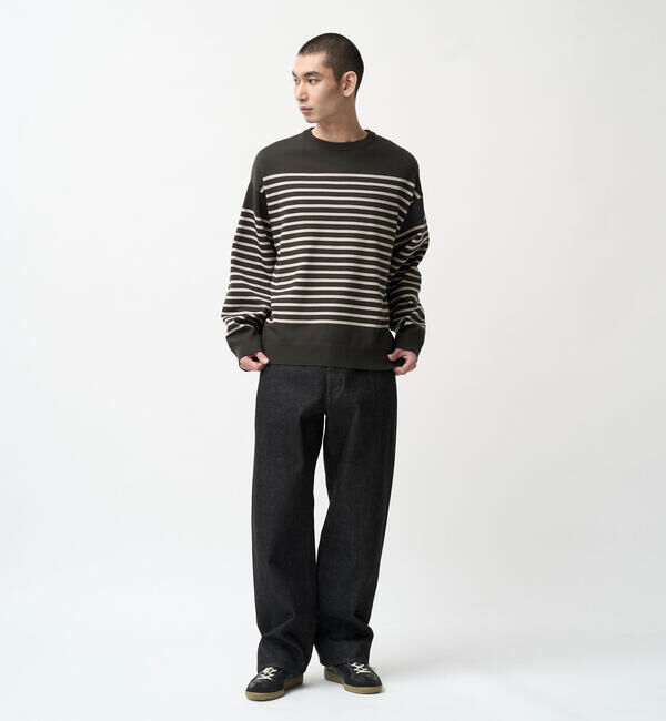 ORCIVAL「ORCIVAL | クルーネックボーダーニットプルオーバー MEN」|ニット・セーター|
