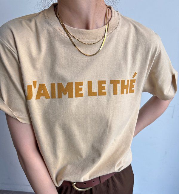  「JAIMELETHEフロッキーロゴTEE」|Tシャツ・カットソー|ベージュ
