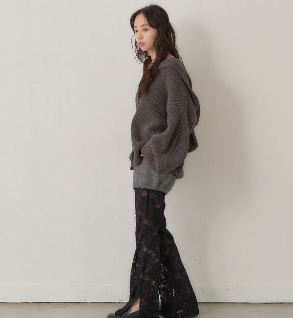  「【美脚見え/抜け感プラス◎】レースフレアパンツ」|その他|