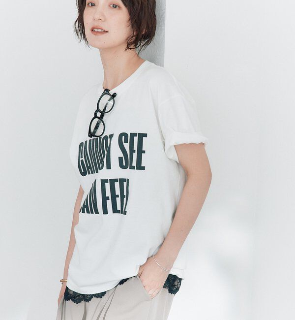  「【A・MONN】feelロゴTee」|Tシャツ・カットソー|オフホワイト