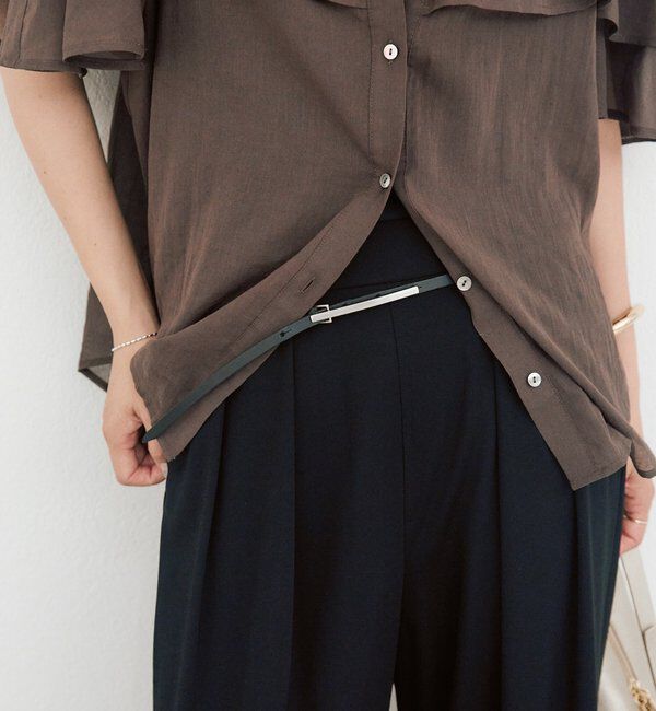  「【幅広いスタイリングに】プレートサイズレスベルト」|ベルト|
