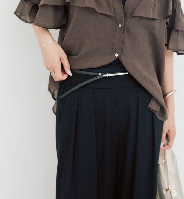  「【幅広いスタイリングに】プレートサイズレスベルト」|ベルト|