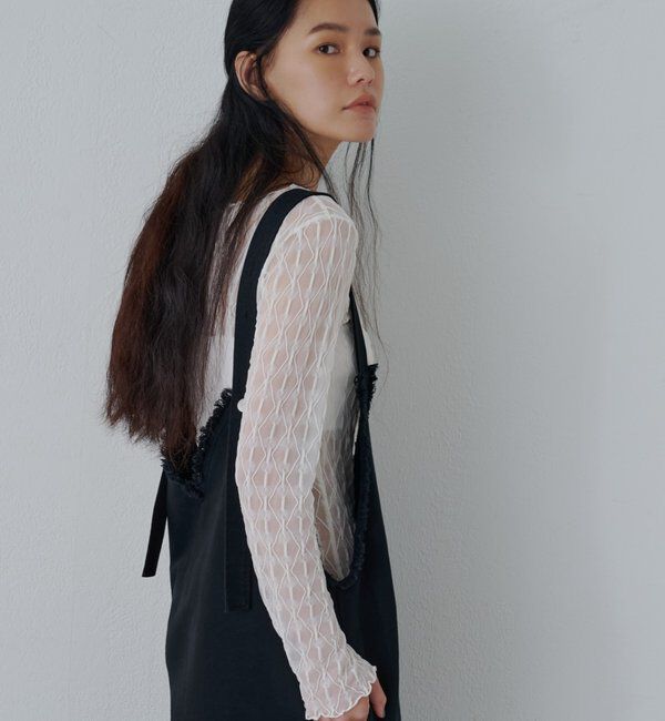  「ストレッチレースカットソー」|Tシャツ・カットソー|