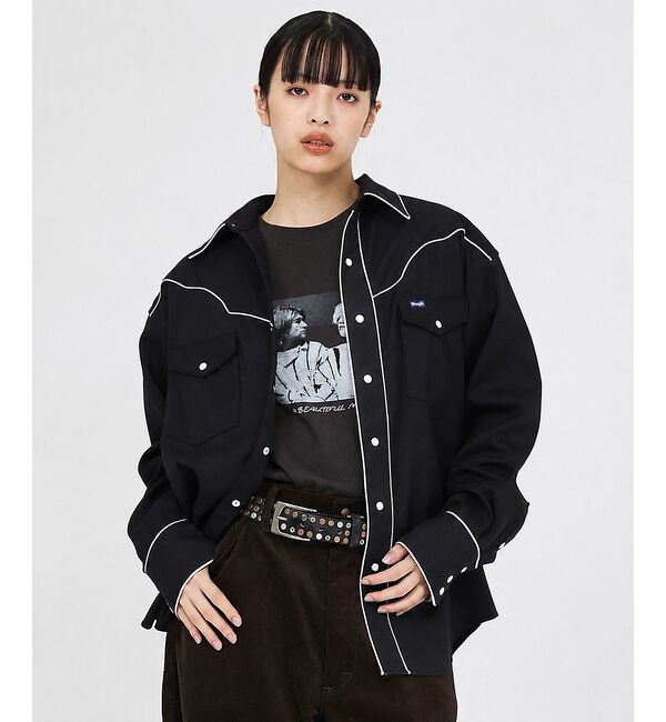 ABAHOUSE「【Wrangler / ラングラー】W12116 WESTERN SHRTS /」|シャツ・ブラウス|ブラック