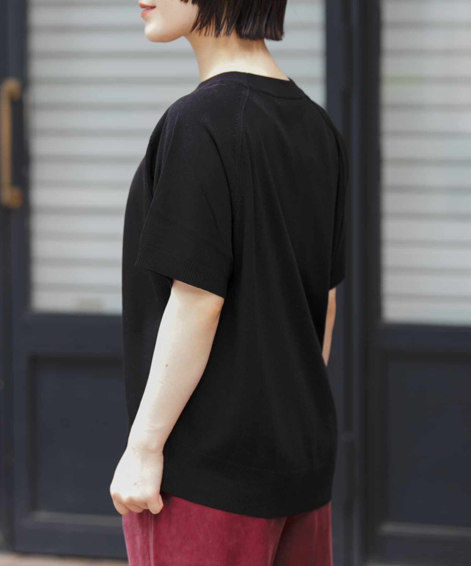 URBAN RESEARCH DOORS「FORK&SPOON　ラグランスリーブニットTシャツ」|ニット・セーター|