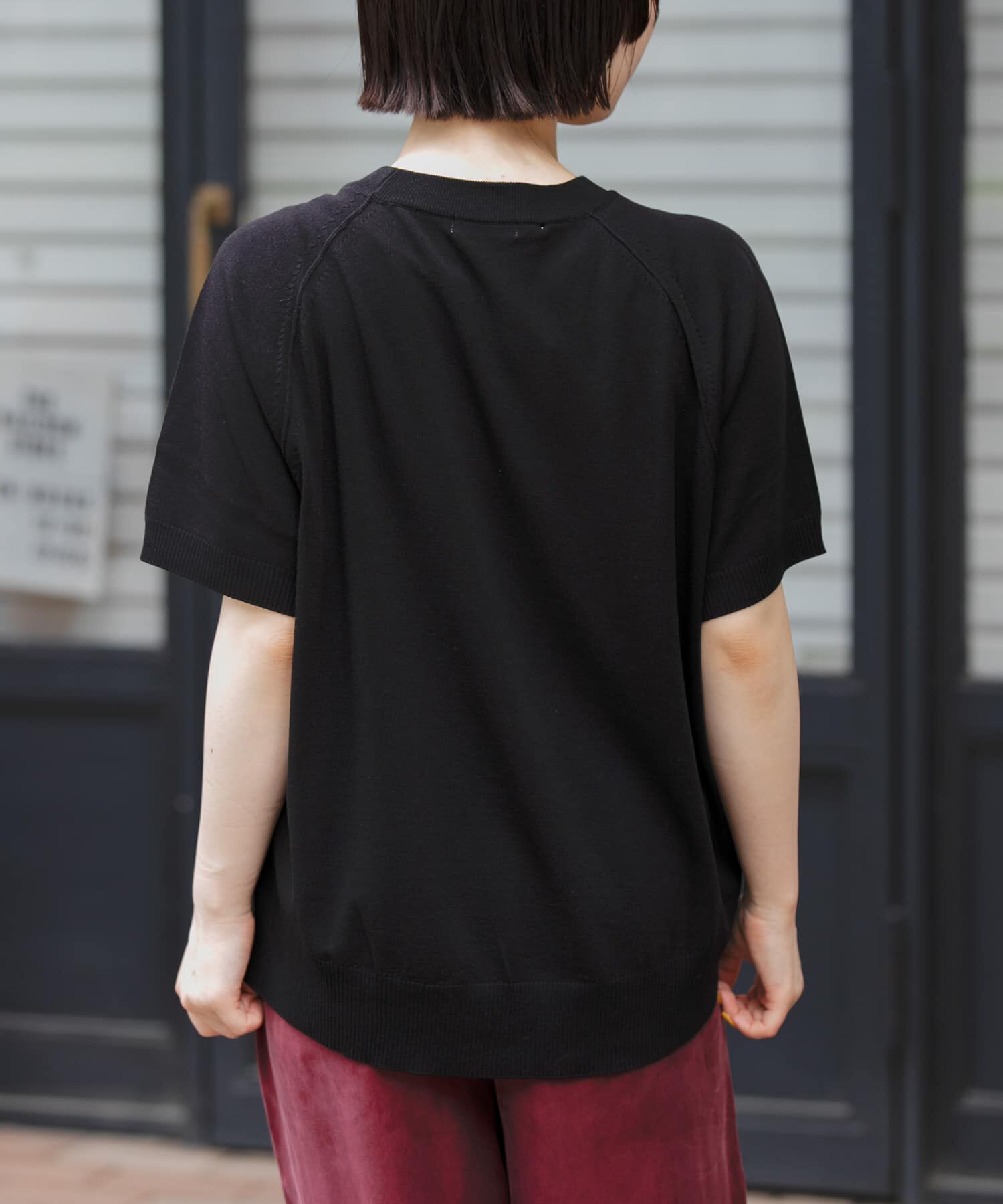 URBAN RESEARCH DOORS「FORK&SPOON　ラグランスリーブニットTシャツ」|ニット・セーター|