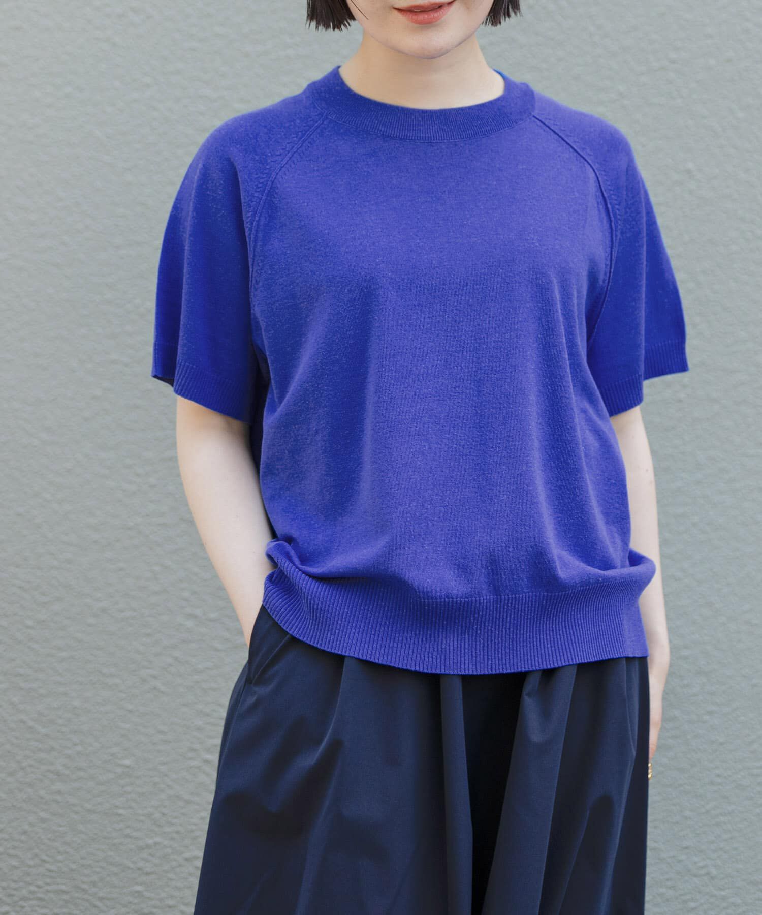 URBAN RESEARCH DOORS「FORK&SPOON　ラグランスリーブニットTシャツ」|ニット・セーター|