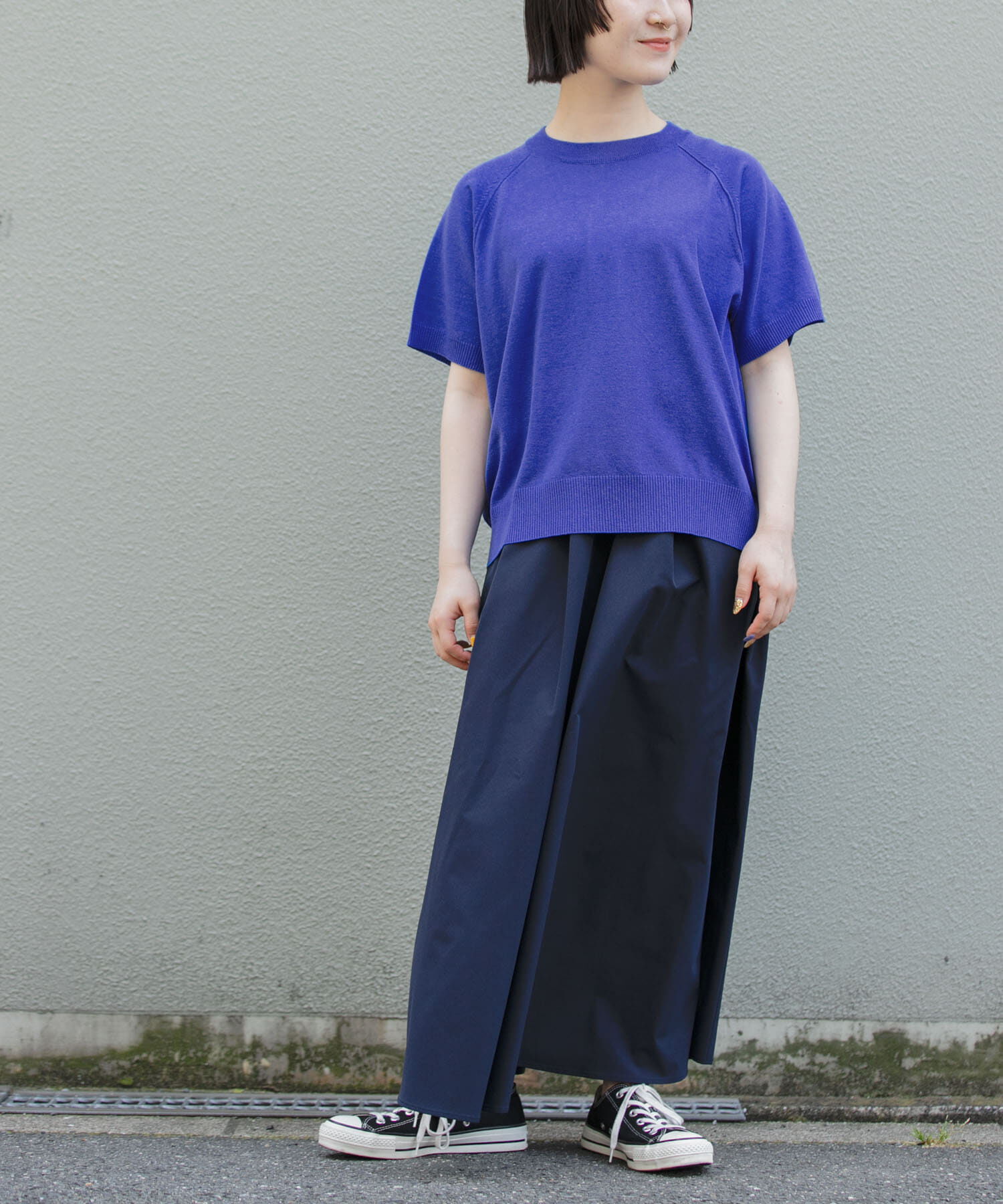 URBAN RESEARCH DOORS「FORK&SPOON　ラグランスリーブニットTシャツ」|ニット・セーター|