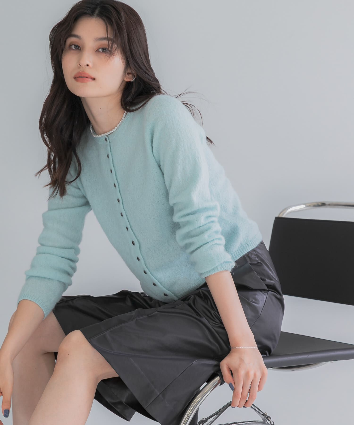 URBAN RESEARCH ROSSO「ベビーアルパカコンパクトニット」|ニット・セーター|ミント