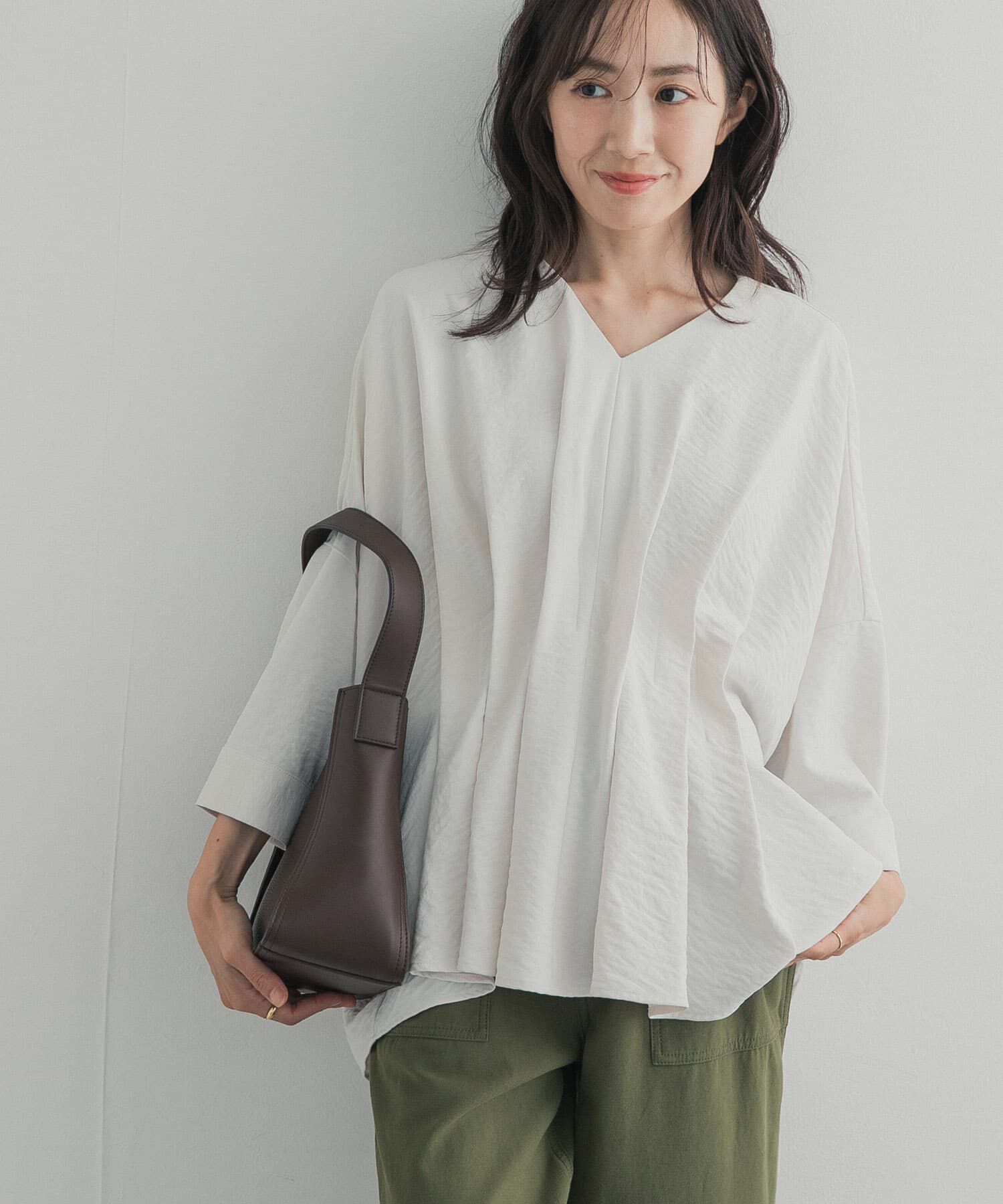 URBAN RESEARCH DOORS「ウエストタックドルマンブラウス」|シャツ・ブラウス|