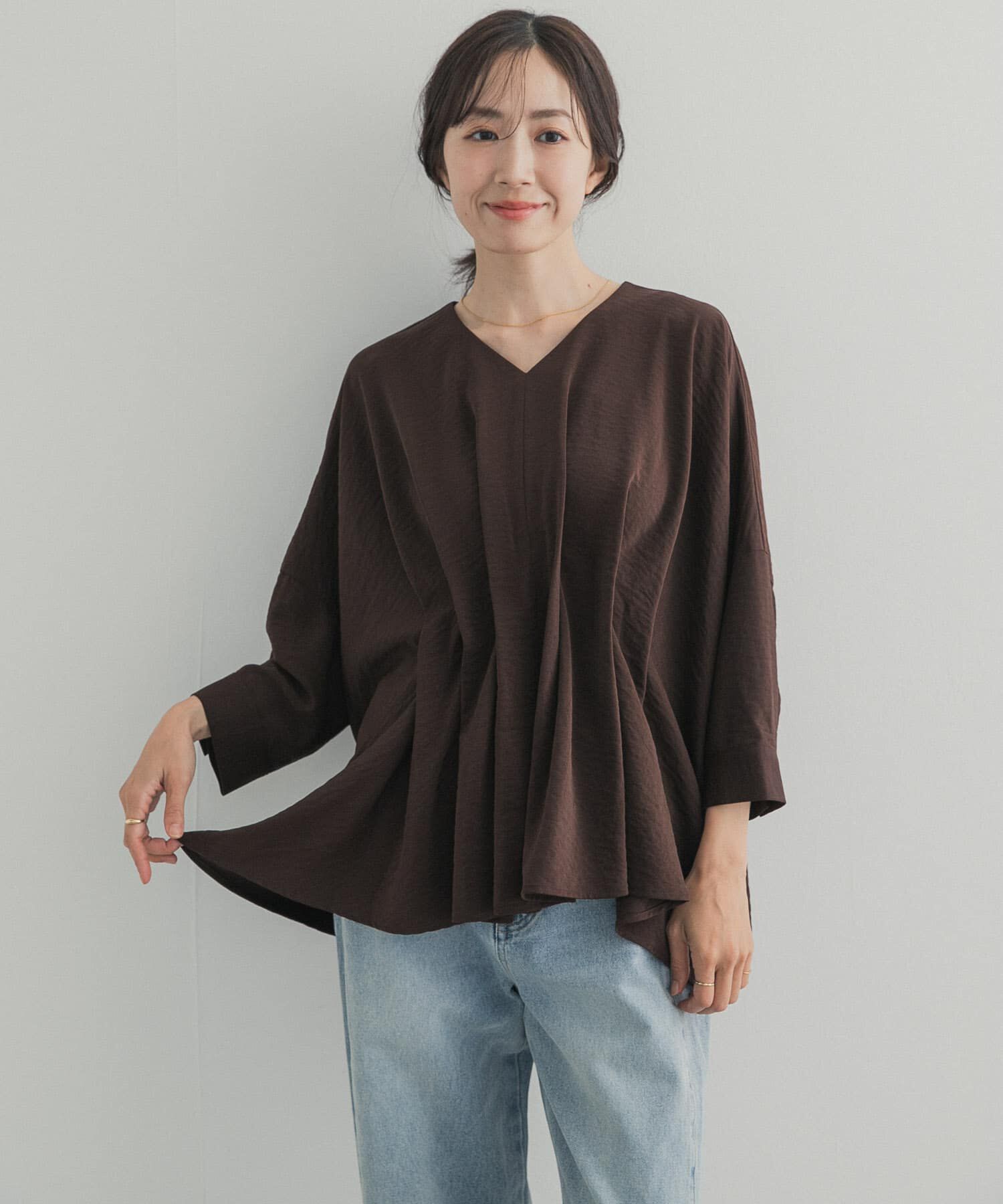 URBAN RESEARCH DOORS「ウエストタックドルマンブラウス」|シャツ・ブラウス|