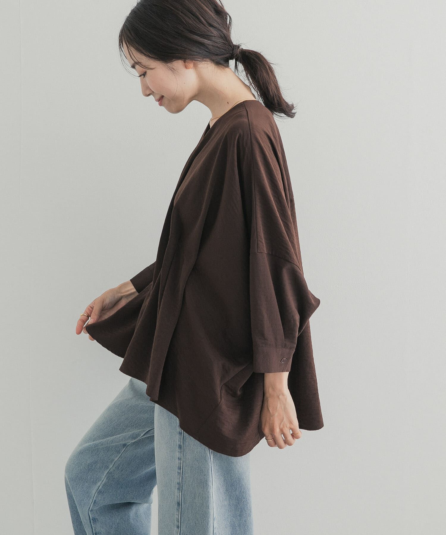 URBAN RESEARCH DOORS「ウエストタックドルマンブラウス」|シャツ・ブラウス|