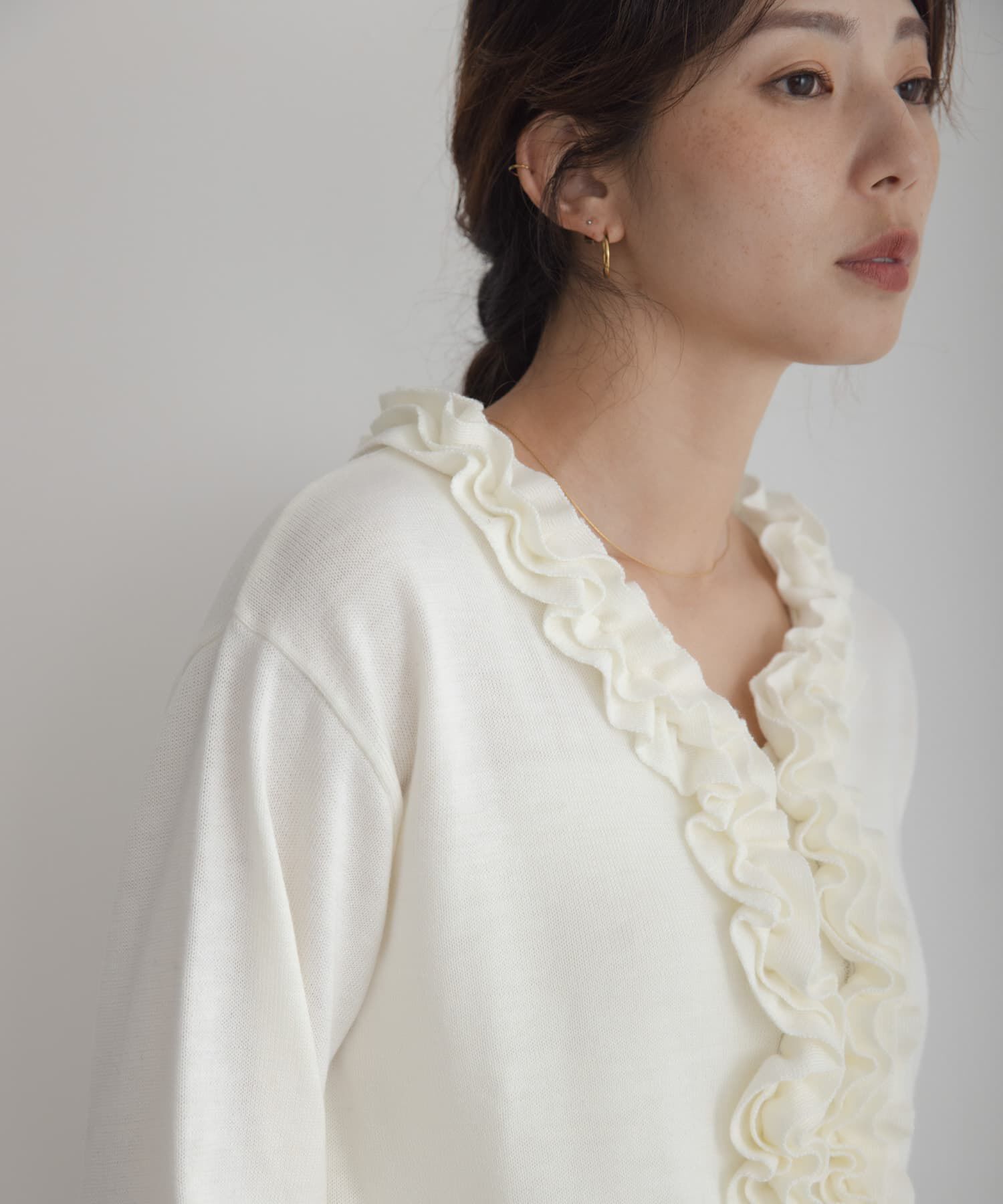 Sonny Label 「『WEB限定』フロントフリルニットプルオーバー」|ニット・セーター|