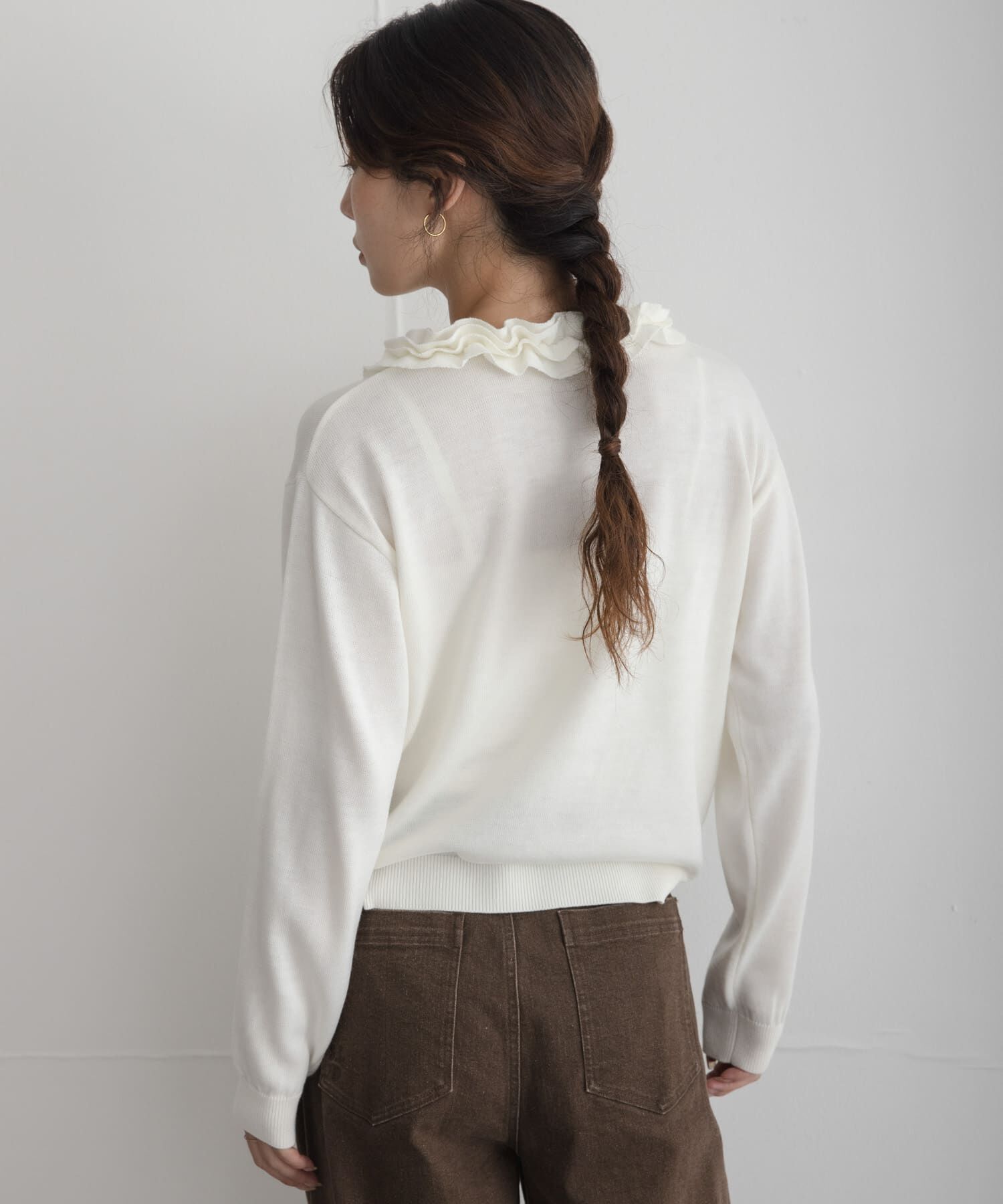 Sonny Label 「『WEB限定』フロントフリルニットプルオーバー」|ニット・セーター|