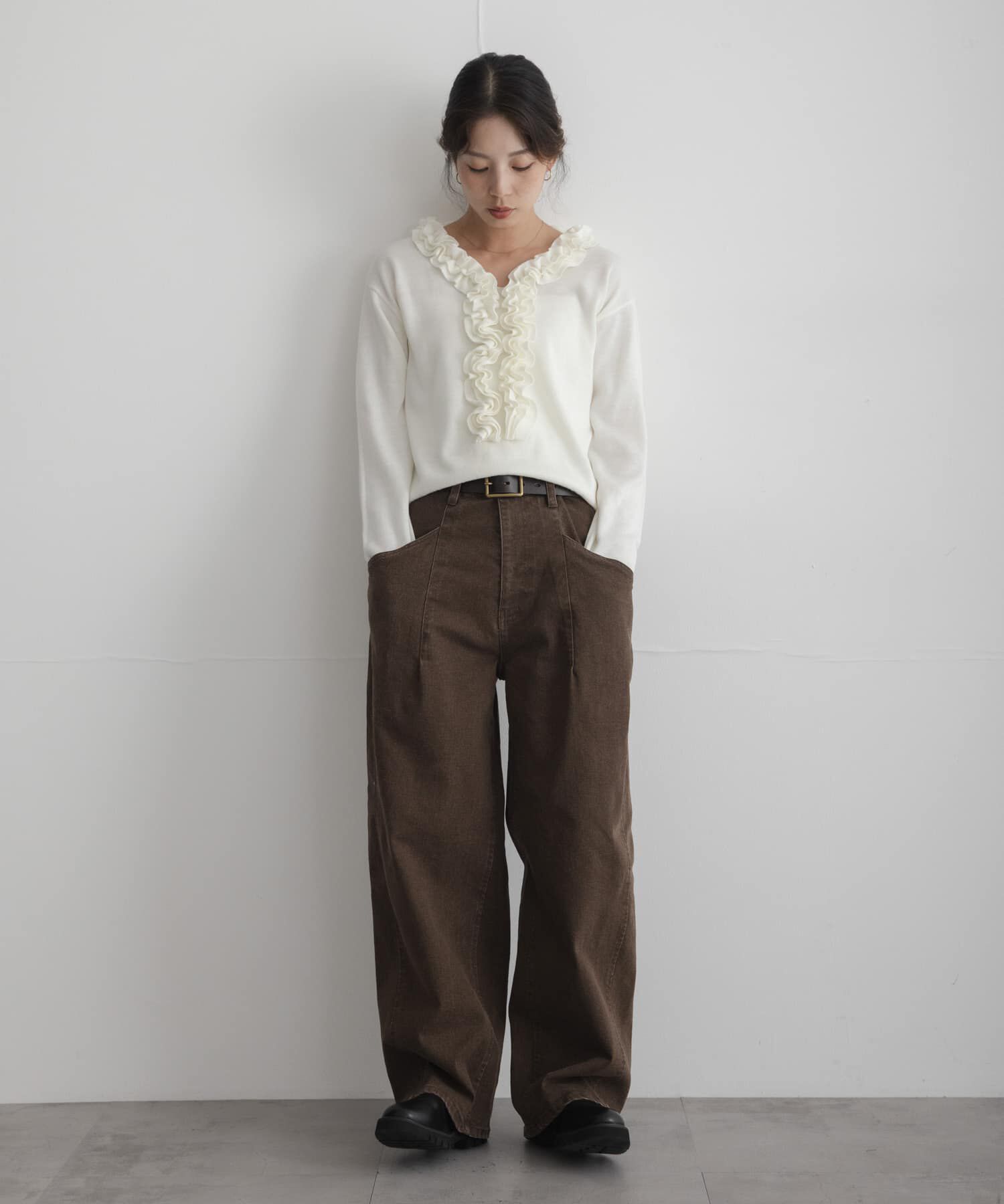 Sonny Label 「『WEB限定』フロントフリルニットプルオーバー」|ニット・セーター|