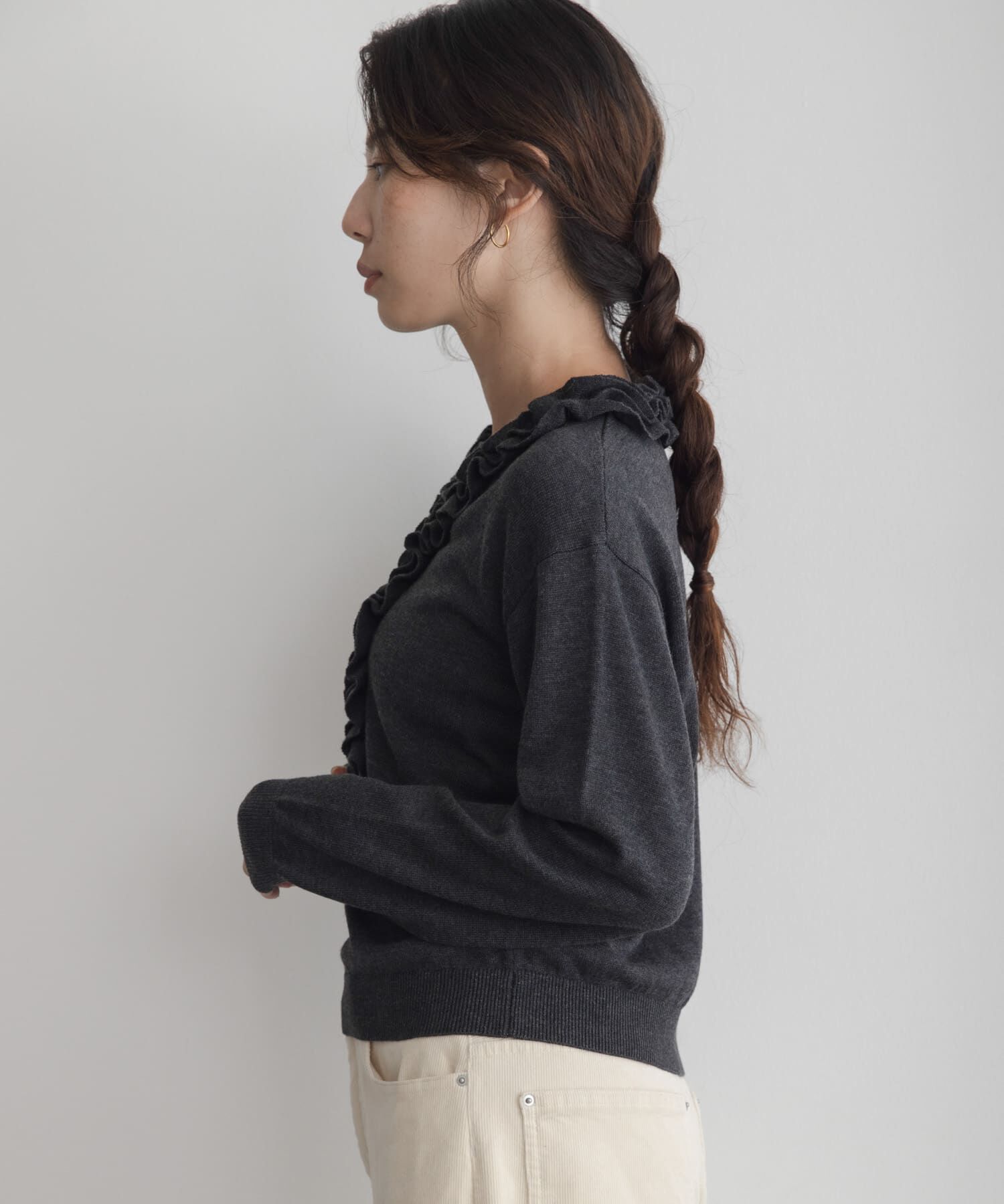 Sonny Label 「『WEB限定』フロントフリルニットプルオーバー」|ニット・セーター|