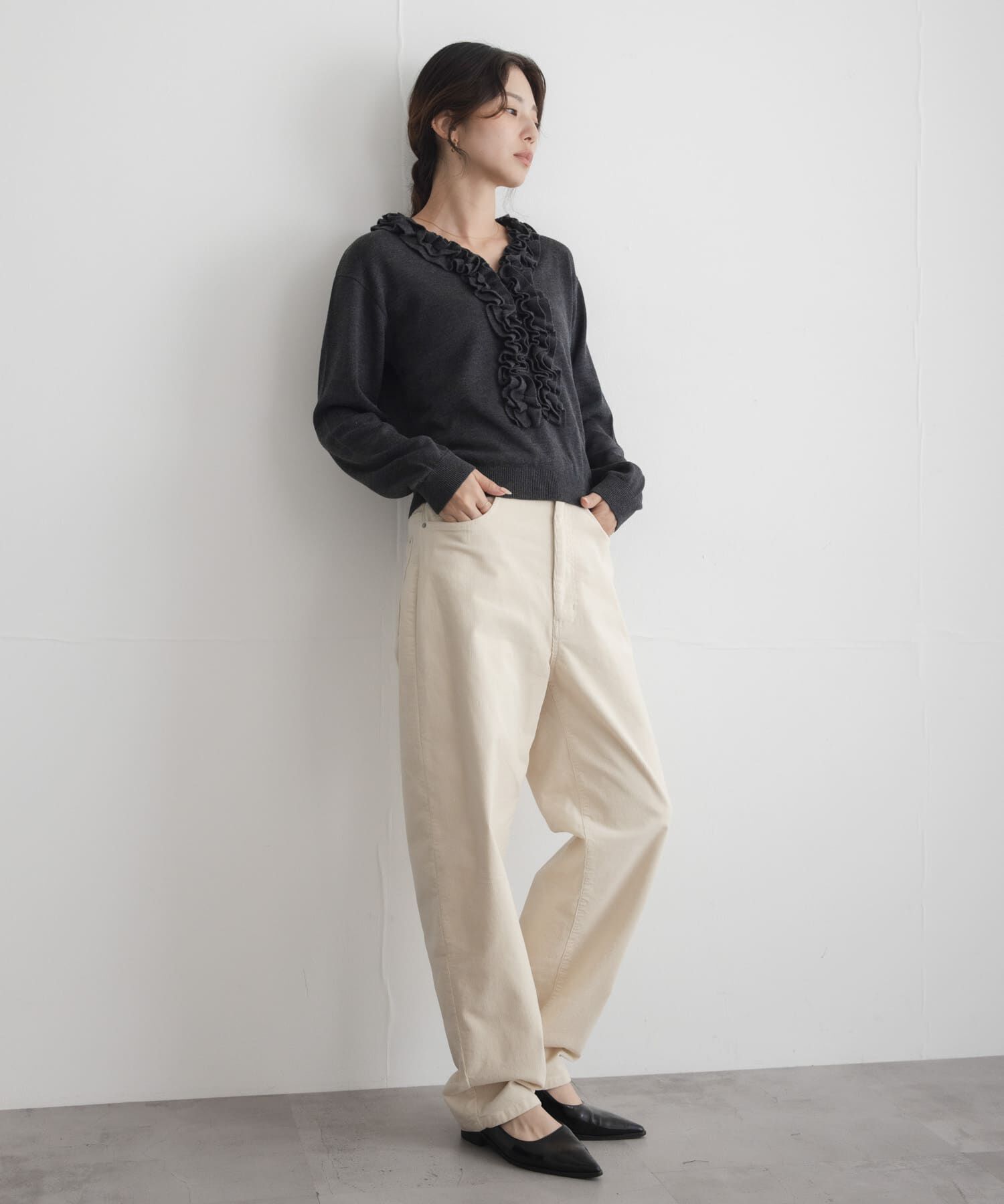 Sonny Label 「『WEB限定』フロントフリルニットプルオーバー」|ニット・セーター|
