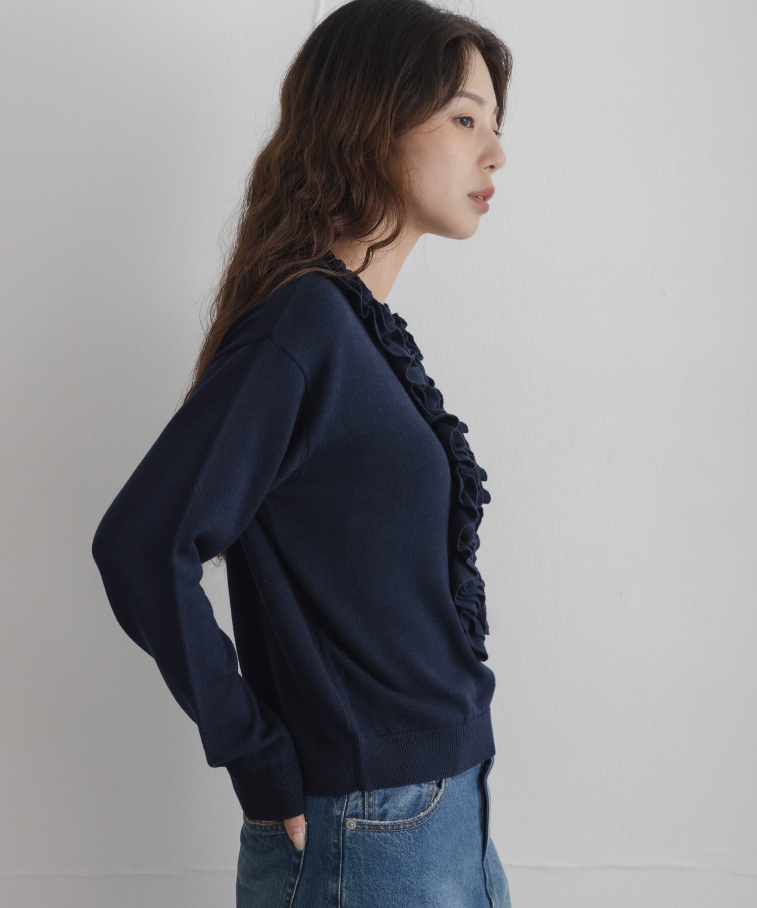 Sonny Label 「『WEB限定』フロントフリルニットプルオーバー」|ニット・セーター|