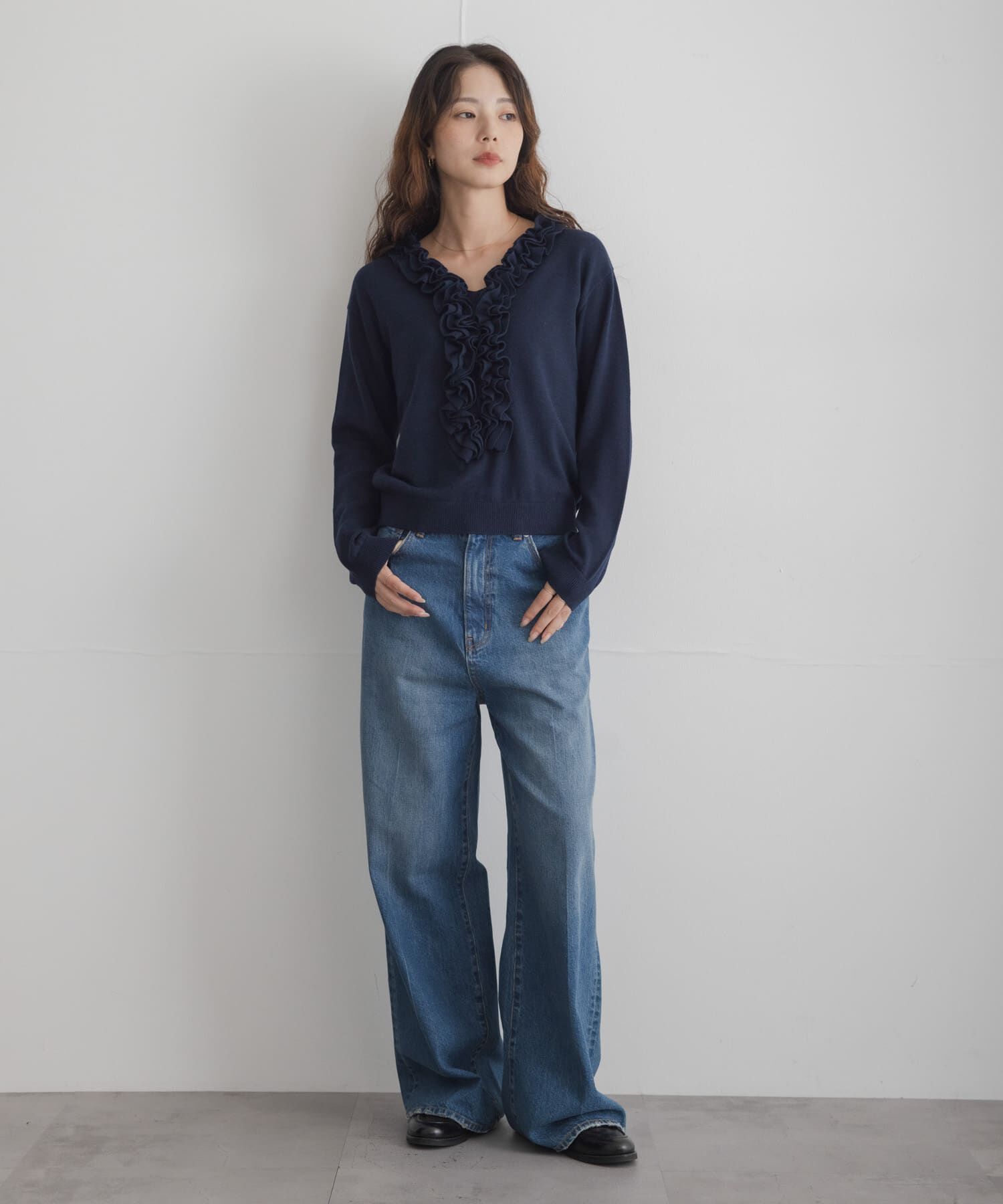 Sonny Label 「『WEB限定』フロントフリルニットプルオーバー」|ニット・セーター|