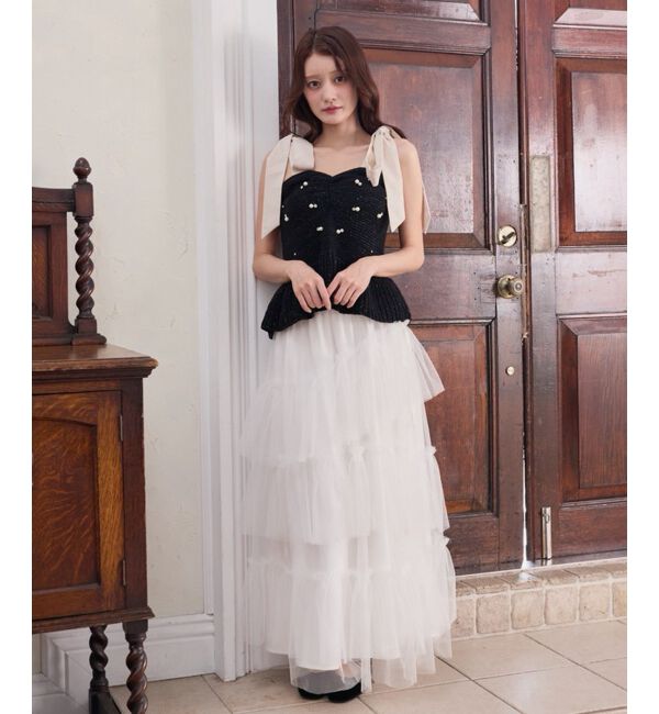  「キラキラロマンティックチュールスカート」|スカート|