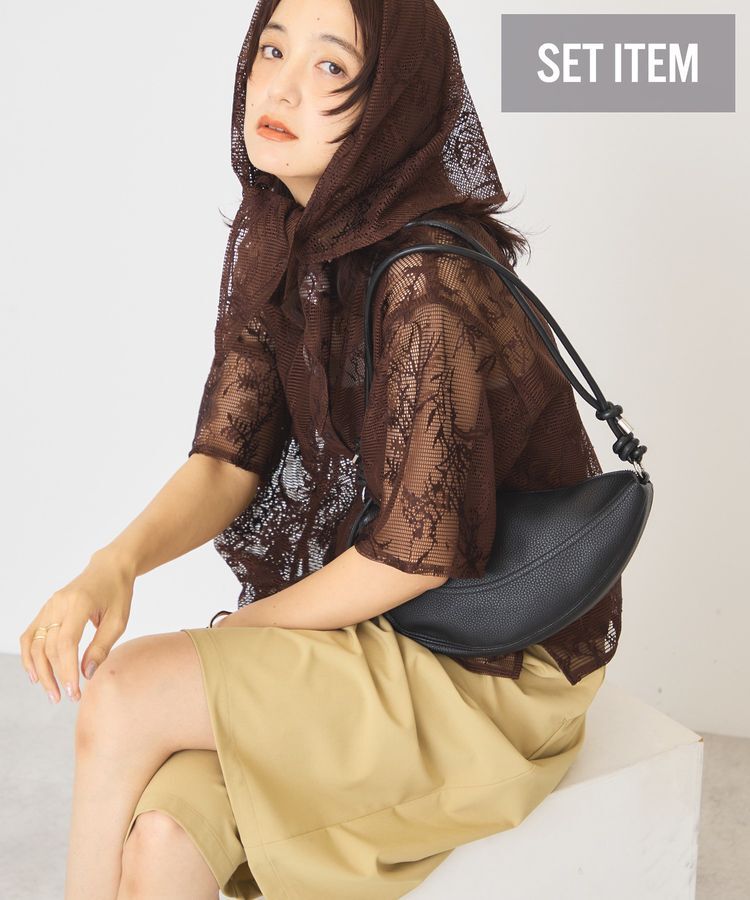 AMERICAN HOLIC「【2点セット】メッシュレース半袖シャツ+スカーフ」|シャツ・ブラウス|