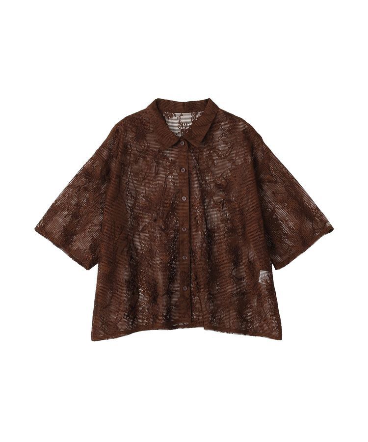 AMERICAN HOLIC「【2点セット】メッシュレース半袖シャツ+スカーフ」|シャツ・ブラウス|