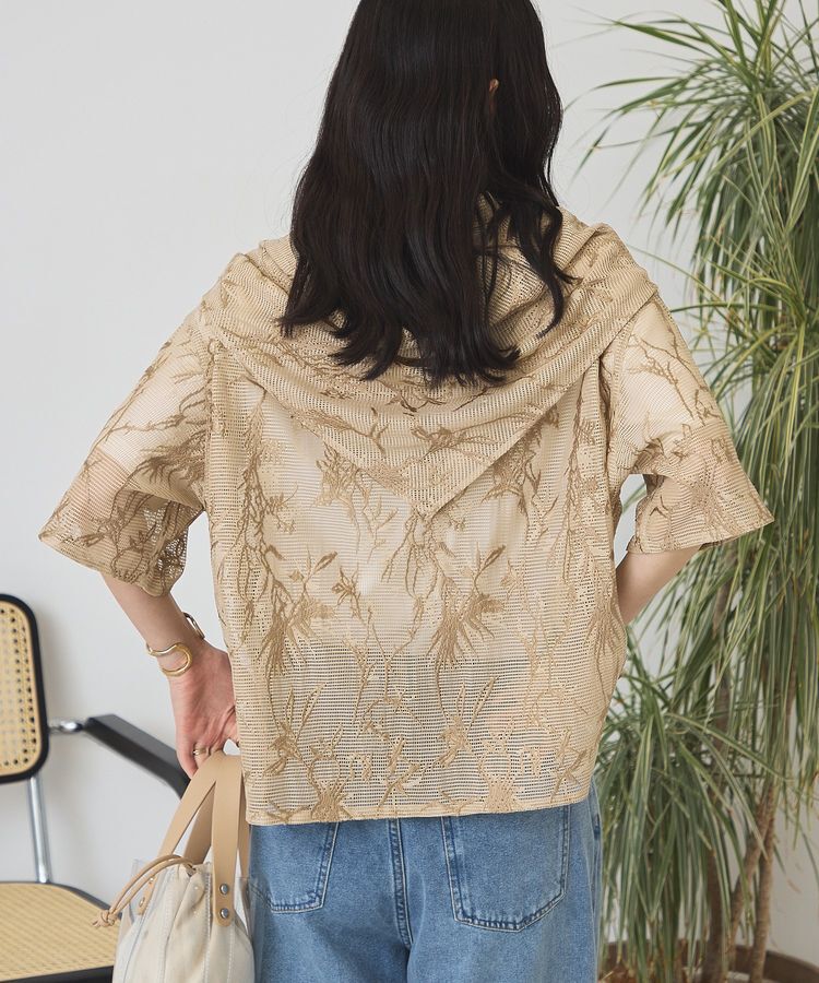 AMERICAN HOLIC「【2点セット】メッシュレース半袖シャツ+スカーフ」|シャツ・ブラウス|