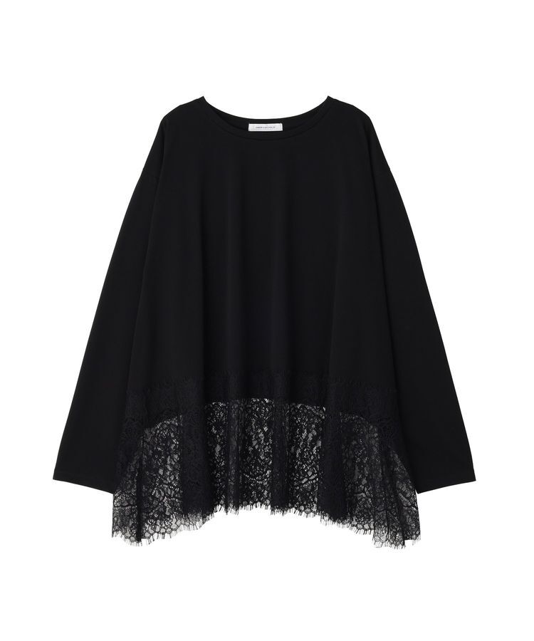 AMERICAN HOLIC「裾レースプルオーバー」|Tシャツ・カットソー|