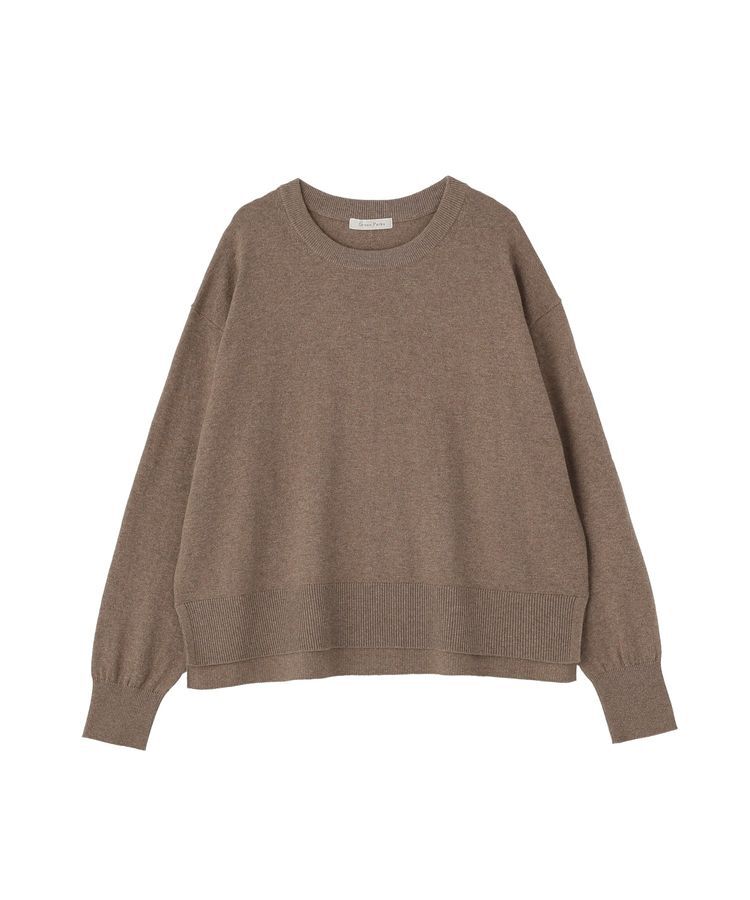 Green Parks「カシミヤ混クルーネックプルオーバー」|ニット・セーター|Brown