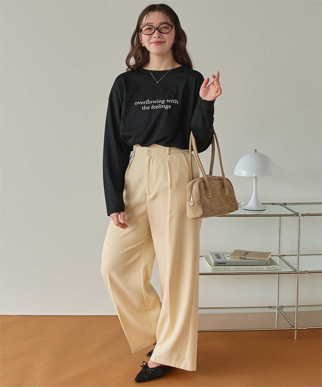 titivate「文字プリントシアーロングTシャツ」|Tシャツ・カットソー|