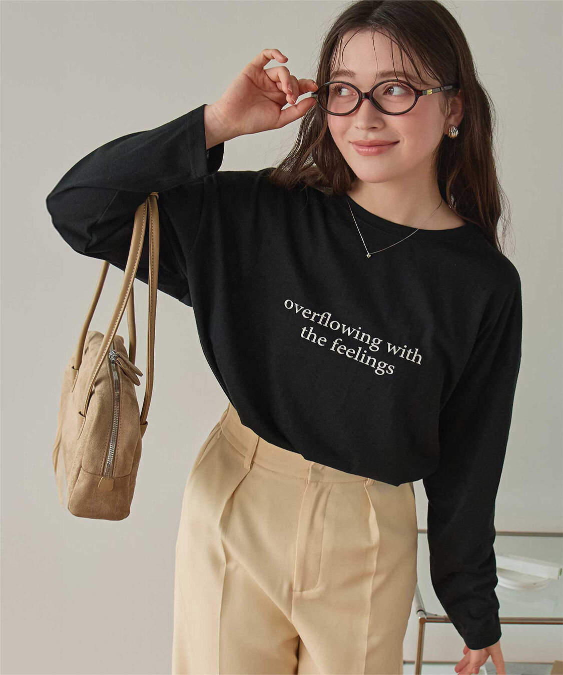 titivate「文字プリントシアーロングTシャツ」|Tシャツ・カットソー|