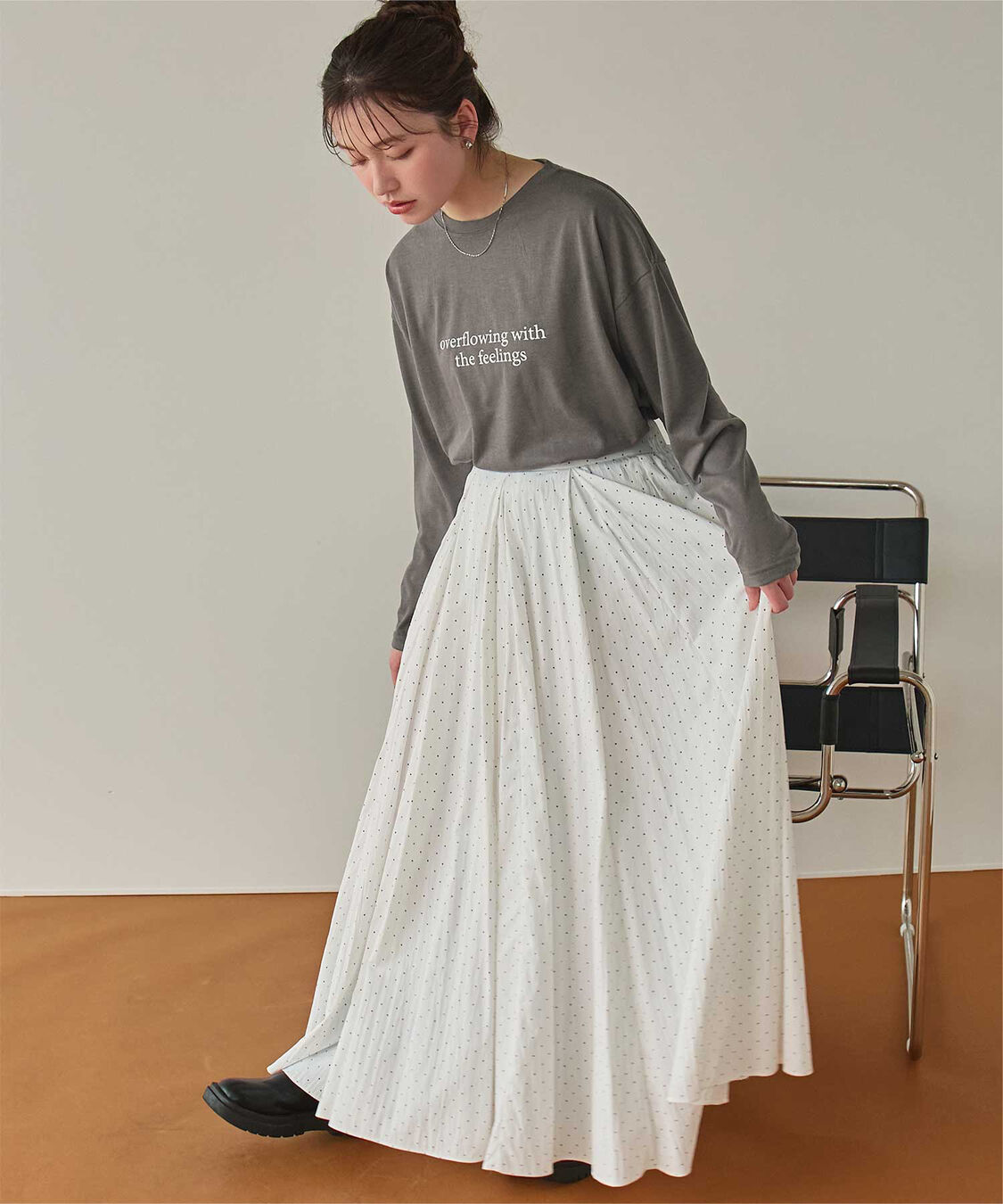 titivate「文字プリントシアーロングTシャツ」|Tシャツ・カットソー|