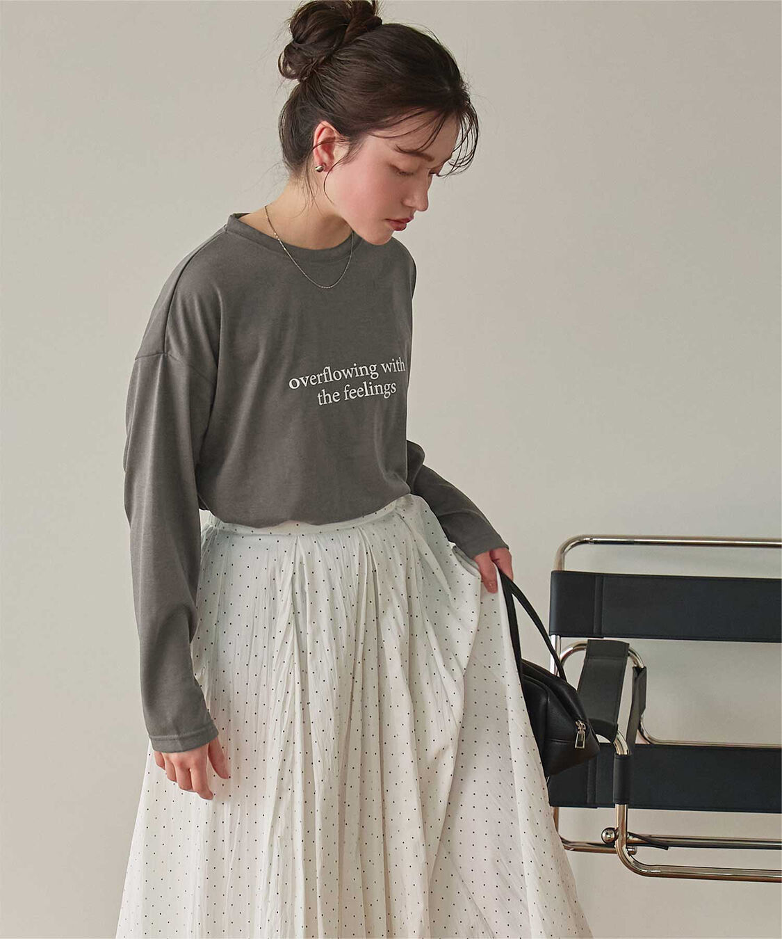 titivate「文字プリントシアーロングTシャツ」|Tシャツ・カットソー|