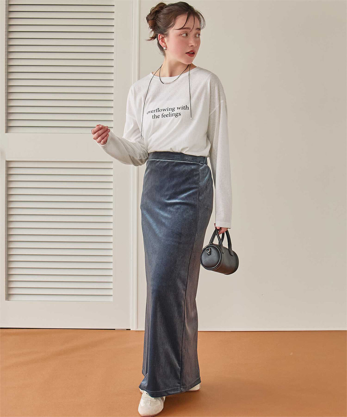 titivate「文字プリントシアーロングTシャツ」|Tシャツ・カットソー|