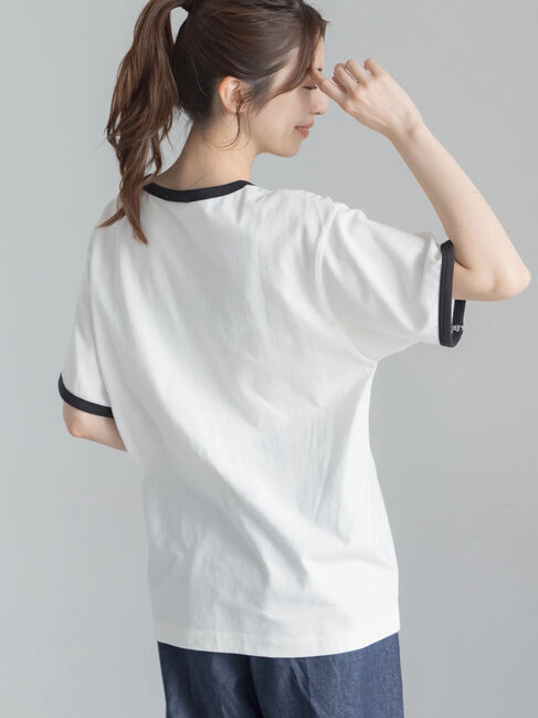 Te chichi「【Disney】MICKEY&FRIENDS/リンガーTシャツ」|Tシャツ・カットソー|