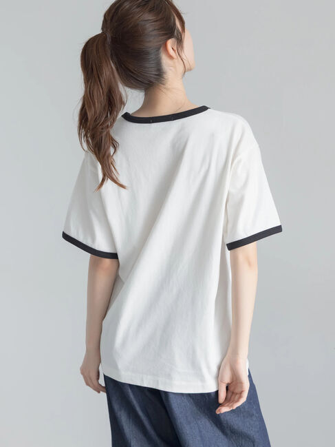 Te chichi「【Disney】MICKEY&FRIENDS/リンガーTシャツ」|Tシャツ・カットソー|