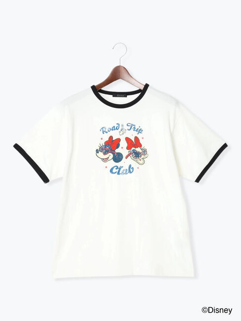 Te chichi「【Disney】MICKEY&FRIENDS/リンガーTシャツ」|Tシャツ・カットソー|