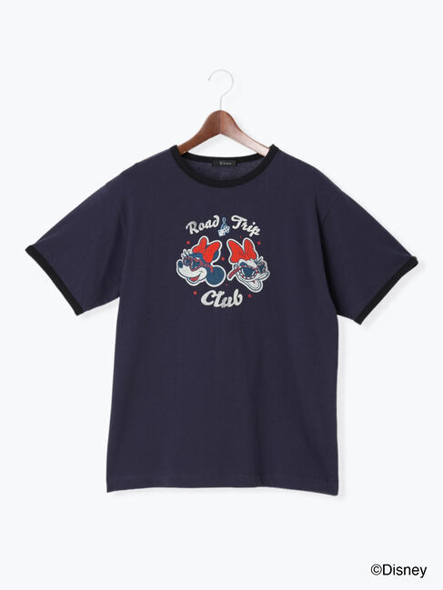 Te chichi「【Disney】MICKEY&FRIENDS/リンガーTシャツ」|Tシャツ・カットソー|