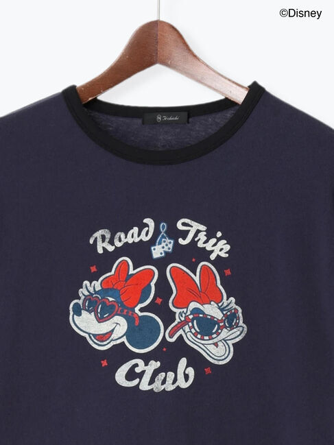 Te chichi「【Disney】MICKEY&FRIENDS/リンガーTシャツ」|Tシャツ・カットソー|