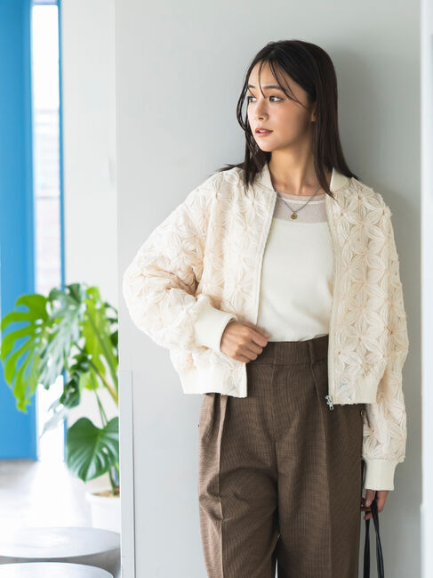 Te chichi「テープレースボリュームジップブルゾン《2026 AUTUMN LOOK item》」|ブルゾン・スタジャン|