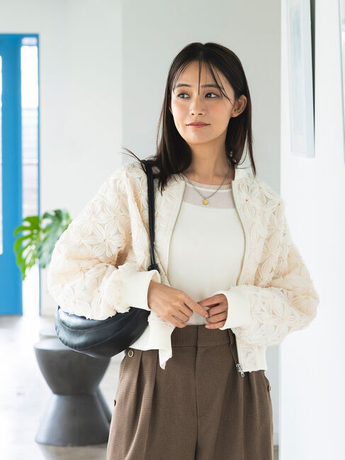 Te chichi「テープレースボリュームジップブルゾン《2026 AUTUMN LOOK item》」|ブルゾン・スタジャン|